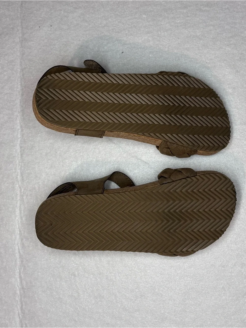 H&M Braided Brown Suede-Style Kids Sandals Size 13